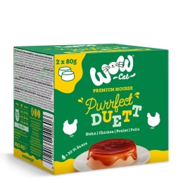 WOW CAT Purrfect Duett - mus z kurczaka z sosem (2x80g)