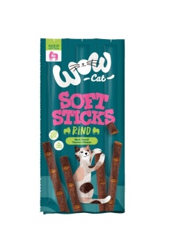 WOW CAT Soft Sticks Rind - miękkie przysmaki z wołowiną dla kota (6x5g)