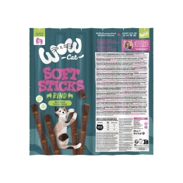 WOW CAT Soft Sticks Rind - miękkie przysmaki z wołowiną dla kota (6x5g)