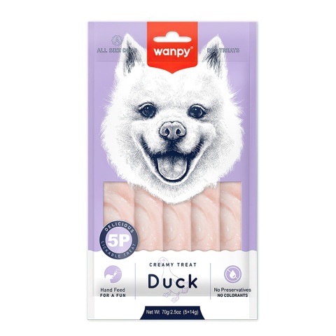 Wanpy - Kremowy przysmak dla psa o smaku kaczki 70g