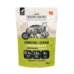 Wiejska Zagroda - Karma mokra dla psa Jagnięcina z dzikiem 500g