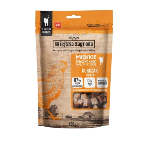 Wiejska Zagroda - Przysmak dla kota - smaczne kąski Kurczak 100g