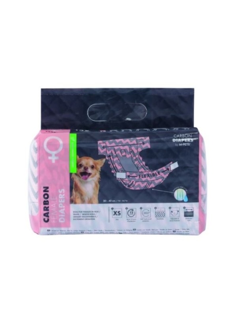 M-Pets CARBON DIAPERS - ONA - Pieluszki dla suczek roz. XS 15szt.