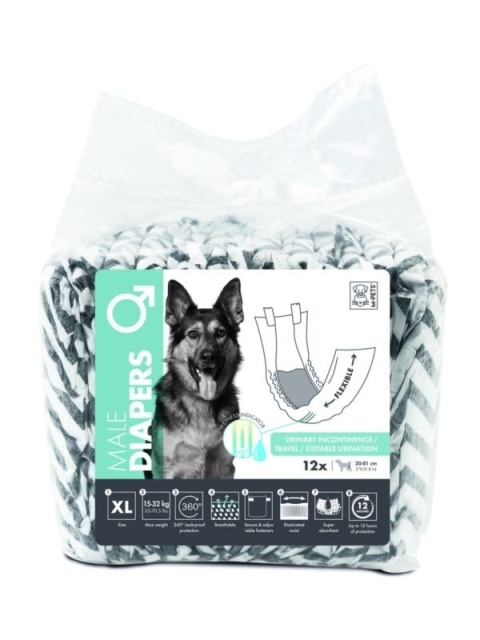 M-Pets DIAPERS - ON - Pieluszki dla psa roz. XL 12 szt.