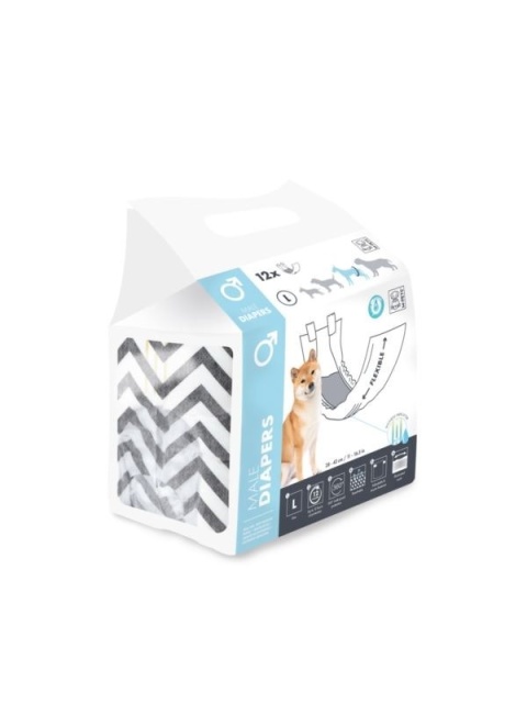 M-Pets DIAPERS - ON - Pieluszki dla psa roz. L12 szt.