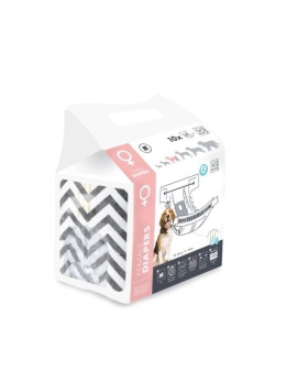 M-Pets DIAPERS - ONA - Pieluszki dla suczek roz. M 10szt.