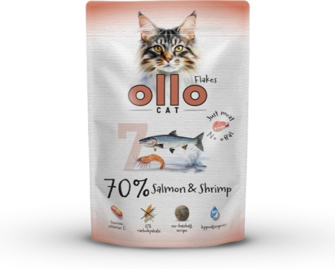 Ollo Cat - nr 7 Łosoś i Krewetki - Uzupełniająca karma mokra dla kota 85g