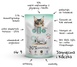 Ollo Cat - nr 9 Jagnięcina i Kaczka - Uzupełniająca karma mokra dla kota 85g