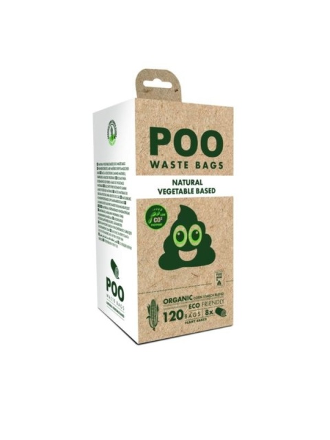 POO - Woreczki na odchody ze skrobi kukurydzianej BEZZAPACHOWE 120szt.