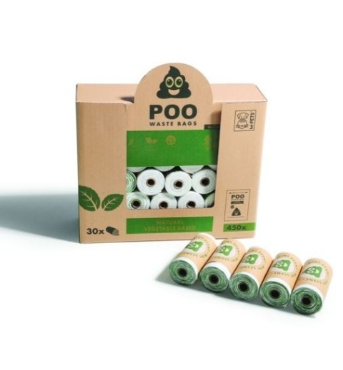 POO - Woreczki na odchody ze skrobi kukurydzianej MIĘTA 450szt.