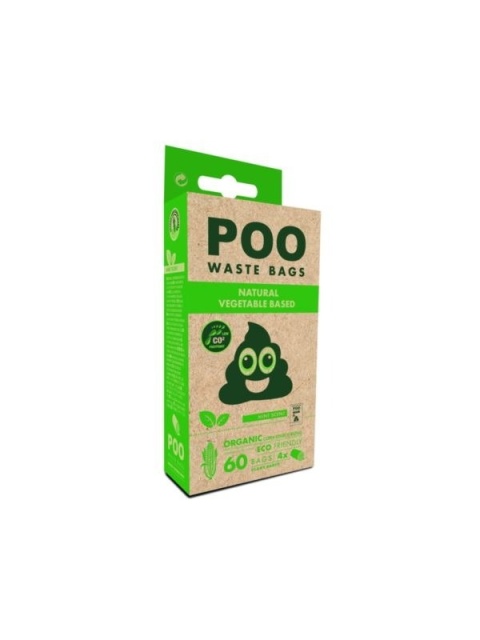 POO - Woreczki na odchody ze skrobi kukurydzianej MIĘTA 60szt.