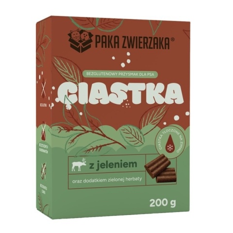 Paka Zwierzaka - Ciastka Jeleń z zieloną herbatą 200g