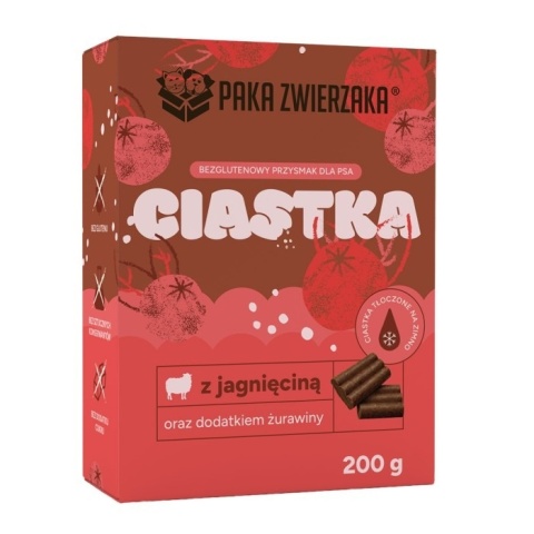 Paka Zwierzaka - Ciastka Jagnięcina z żurawiną 200g