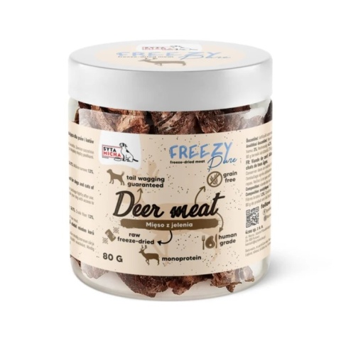 Syta Micha - FREEZY Pure - 100% liofilizowany mięso z jelenia 80g