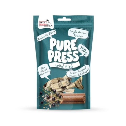 Syta Micha - Pure Press Wild fish - Smaczki tłoczone na zimno dla psa Dzika ryba 150g