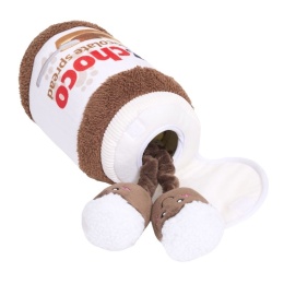 ZippyPaws - Pluszowa norka bungee dla psa Słoik czekolady
